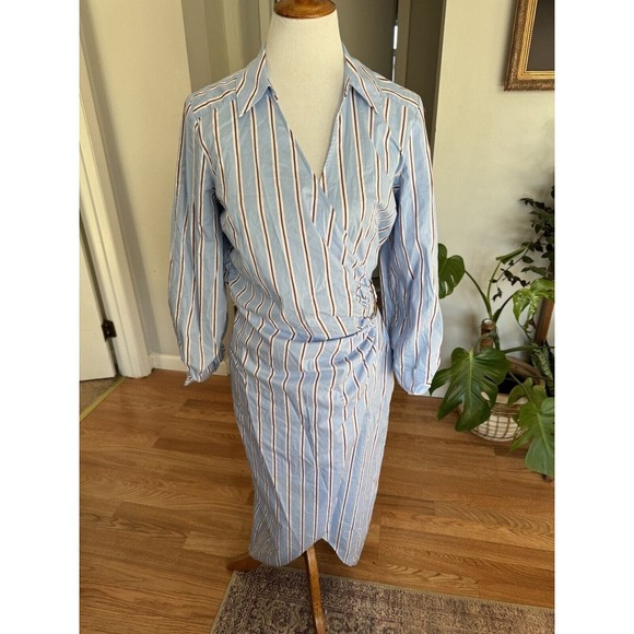 Veronica Beard Afton Striped Midi Dress - Picture 4 of 8